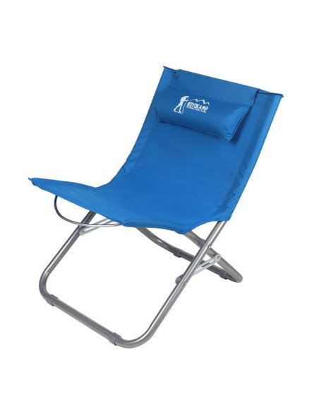 Leżak fotel plażowy składany niebieski