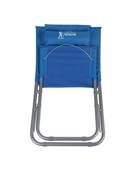 Leżak fotel plażowy składany niebieski