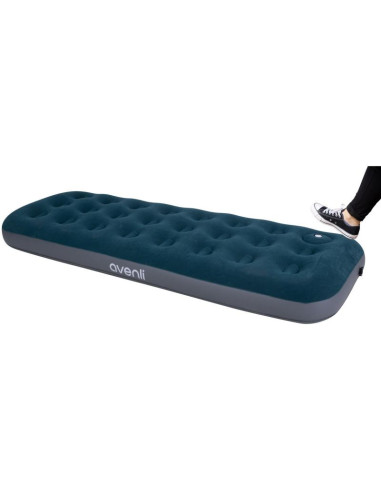 Materac flokowany 1-osobowy z wbudowaną pompką nożną 191x73x22cm 24130