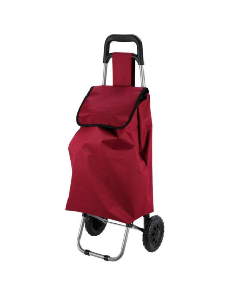 Wózek torba na kólkach na zakupy ze stelażem 33l czerwony