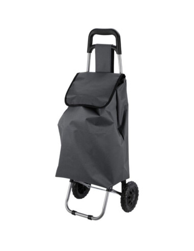 Wózek torba na kólkach na zakupy ze stelażem 33l szary