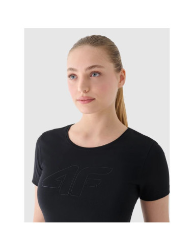 T-shirt slim z nadrukiem damski 4f 4fwmm00ttshf1846-20s