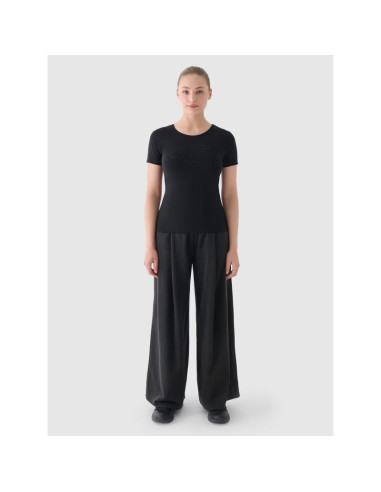 T-shirt slim z nadrukiem damski 4f 4fwmm00ttshf1846-20s