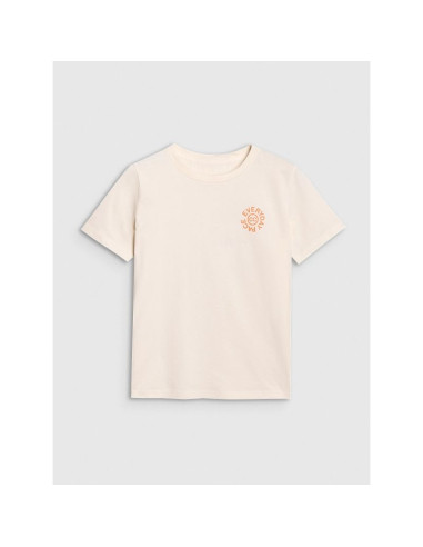 T-shirt oversize z nadrukiem damski 4f 4fwss25ttshf1994-11s