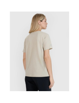 T-shirt oversize z nadrukiem damski 4f 4fwss25ttshf1994-83s 2