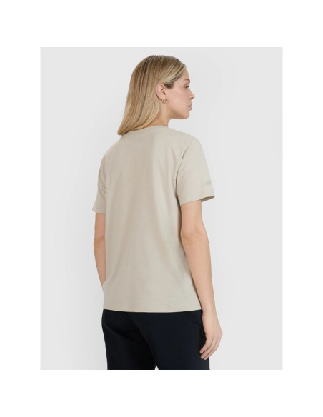T-shirt oversize z nadrukiem damski 4f 4fwss25ttshf1994-83s