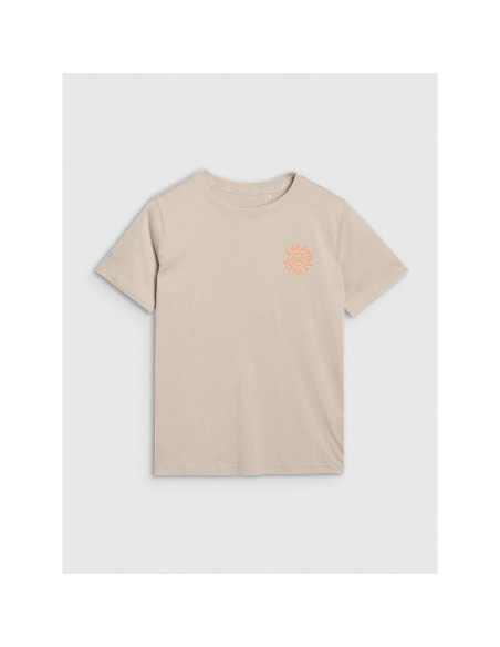 T-shirt oversize z nadrukiem damski 4f 4fwss25ttshf1994-83s