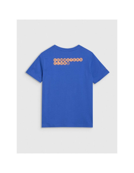 T-shirt oversize z nadrukiem damski 4f 4fwss25ttshf2238-36s