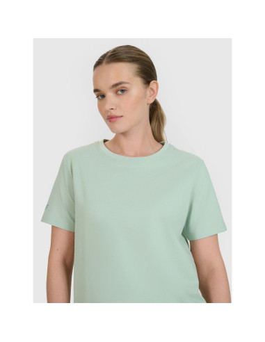 T-shirt oversize z nadrukiem damski 4f 4fwss25ttshf2238-47s