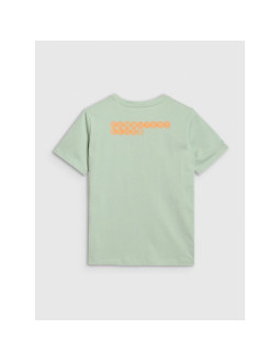 T-shirt oversize z nadrukiem damski 4f 4fwss25ttshf2238-47s 2