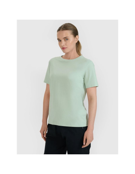 T-shirt oversize z nadrukiem damski 4f 4fwss25ttshf2238-47s