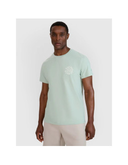 T-shirt regular z nadrukiem męski  4f 4fwss25ttshm1980-47s