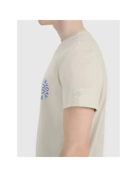 T-shirt regular z nadrukiem męski  4f 4fwss25ttshm1980-83s