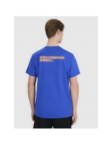 T-shirt regular z nadrukiem męski 4f 4fwss25ttshm2239-36s