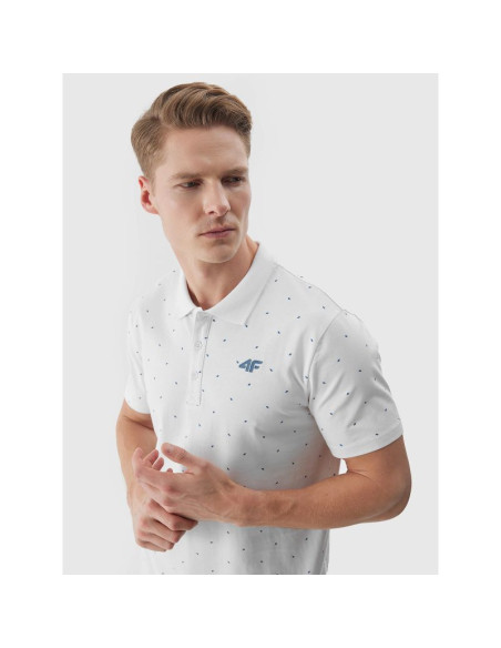 Koszulka polo męska 4f 4fwss25tptsm703-10s