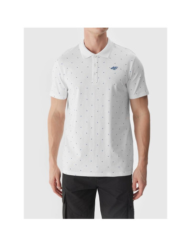 Koszulka polo męska 4f 4fwss25tptsm703-10s