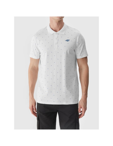 Koszulka polo męska 4f 4fwss25tptsm703-10s
