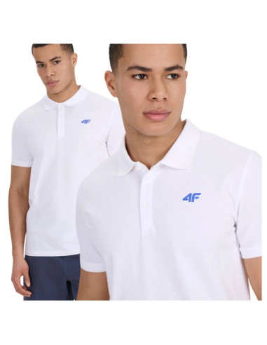 Koszulka polo męska 4f 4fwss25tptsm704-10s