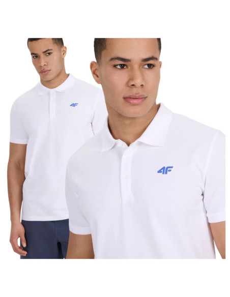 Koszulka polo męska 4f 4fwss25tptsm704-10s