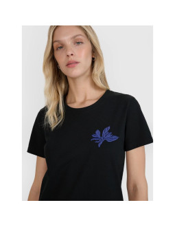 T-shirt regular z nadrukiem damski 4f 4frss25ttshf2693-20s