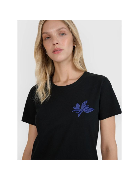 T-shirt regular z nadrukiem damski 4f 4frss25ttshf2693-20s