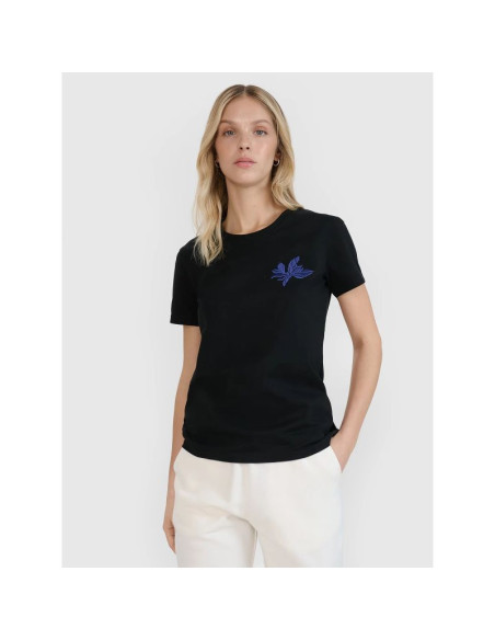 T-shirt regular z nadrukiem damski 4f 4frss25ttshf2693-20s