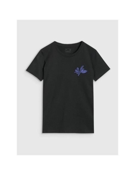 T-shirt regular z nadrukiem damski 4f 4frss25ttshf2693-20s