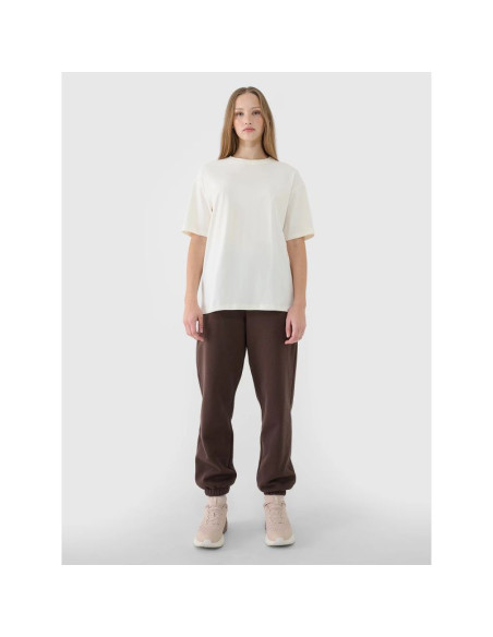 T-shirt oversize gładki damski 4f 4frss25ttshf2694-11s