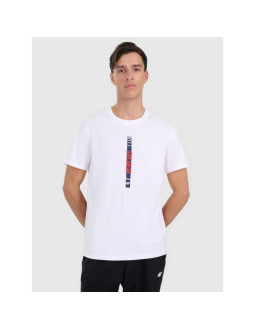 T-shirt regular z nadrukiem męski 4f 4fraw25ttshm3225-10s