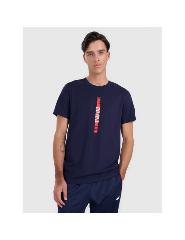 T-shirt regular z nadrukiem męski 4f 4fraw25ttshm3225-31s