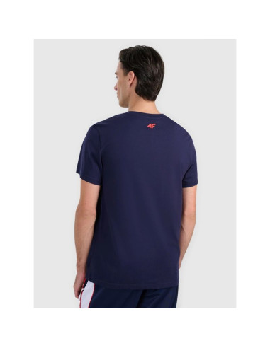 T-shirt regular z nadrukiem męski 4f 4fraw25ttshm3225-31s