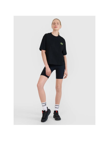 T-shirt regular z nadrukiem damski 4f 4fwss25ttshf1967-20s