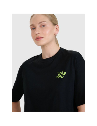 T-shirt regular z nadrukiem damski 4f 4fwss25ttshf1967-20s