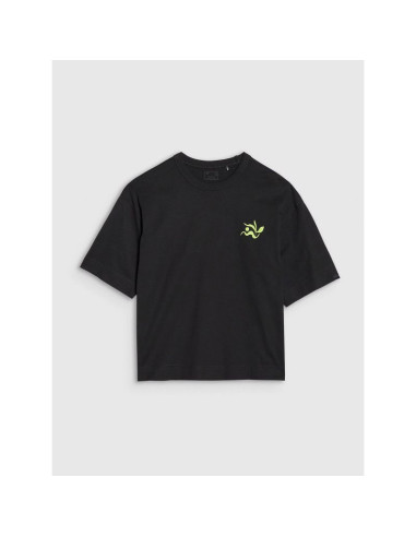 T-shirt regular z nadrukiem damski 4f 4fwss25ttshf1967-20s