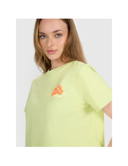 T-shirt oversize z nadrukiem damski 4f 4frss25ttshf3160-73s 2