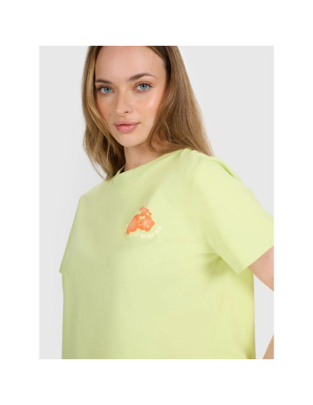 T-shirt oversize z nadrukiem damski 4f 4frss25ttshf3160-73s