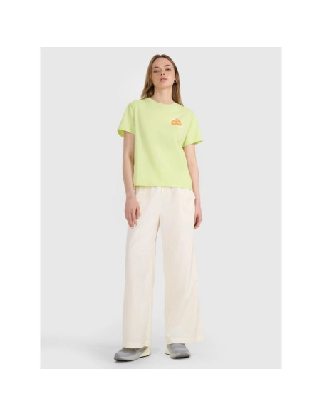 T-shirt oversize z nadrukiem damski 4f 4frss25ttshf3160-73s