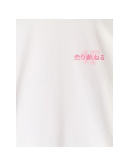 T-shirt oversize z nadrukiem dziewczęcy 4f 4fjraw25ttshf2935-11s