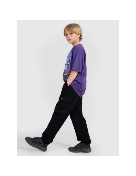 T-shirt oversize z nadrukiem chłopięcy 4f 4fjraw25ttshm3061-51s