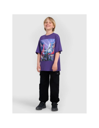 T-shirt oversize z nadrukiem chłopięcy 4f 4fjraw25ttshm3061-51s