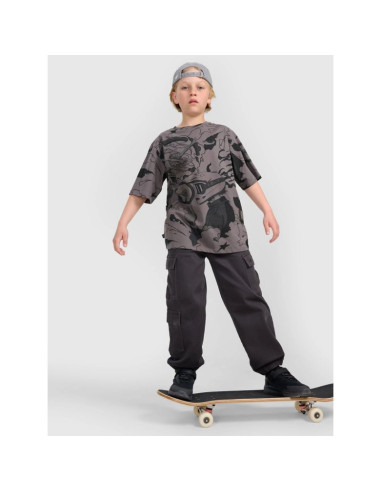 T-shirt oversize z nadrukiem chłopięcy 4f 4fjraw25ttshm3063-90a