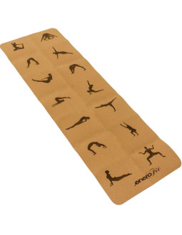 Korkowa mata do jogi składana 183x61x0.4cm enero fit 2