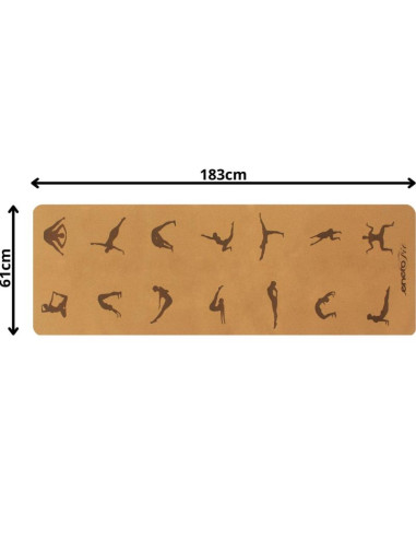 Korkowa mata do jogi składana 183x61x0.4cm enero fit