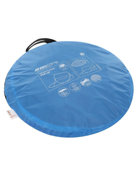 Namiot parawan plażowy samorozkładający 190x80x90/70cm niebieski enero camp