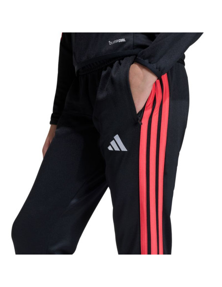 Spodnie dla dzieci adidas tiro 26 league slim czarno-czerwone jy7115