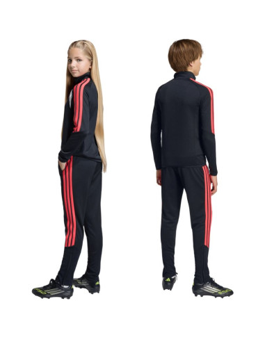 Spodnie dla dzieci adidas tiro 26 league slim czarno-czerwone jy7115