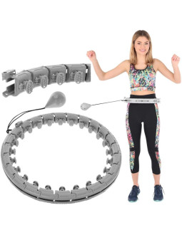 Hula hop z masażerem i obciążeniem szary enero fit