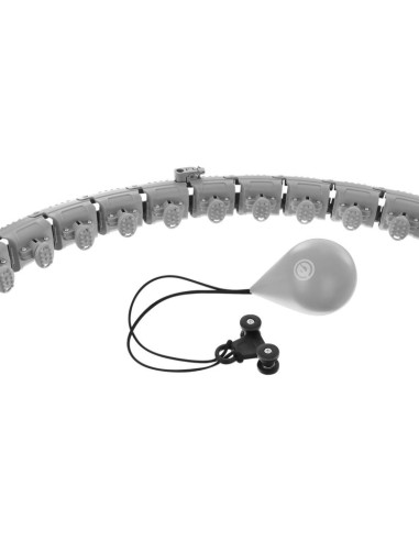 Hula hop z masażerem i obciążeniem szary enero fit