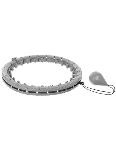 Hula hop z masażerem i obciążeniem szary enero fit