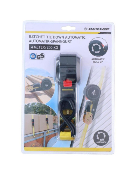 Pas mocujący transportowy z grzechotką automatyczną 250kg 4m